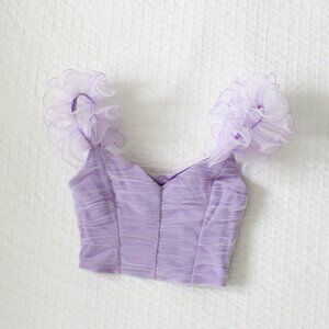 Purple Zara Ruffle Top: Extra Small